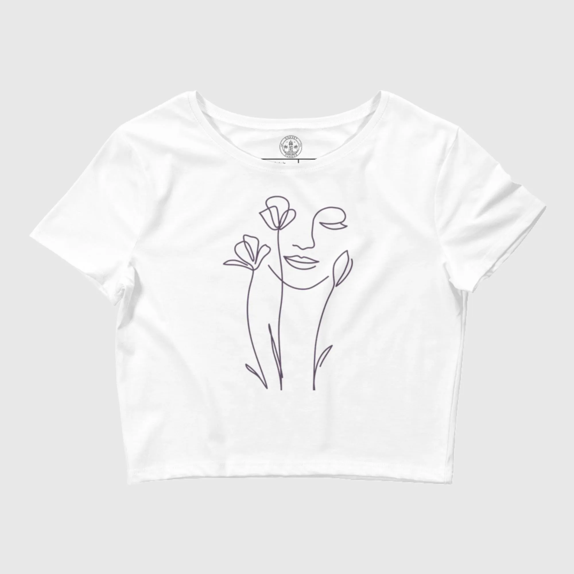 Women’s Crop Tee - Floral Face