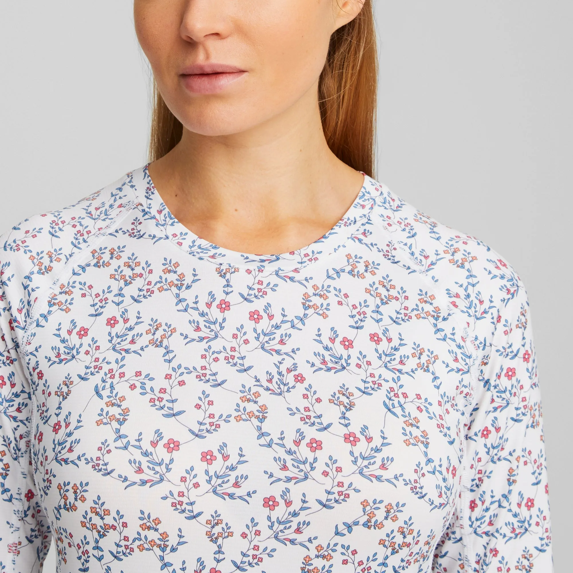 Women's YouV Micro Floral Crew Golf Shirt